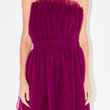 Strapless Mini Tulle Dress