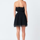 Strapless Mini Tulle Dress