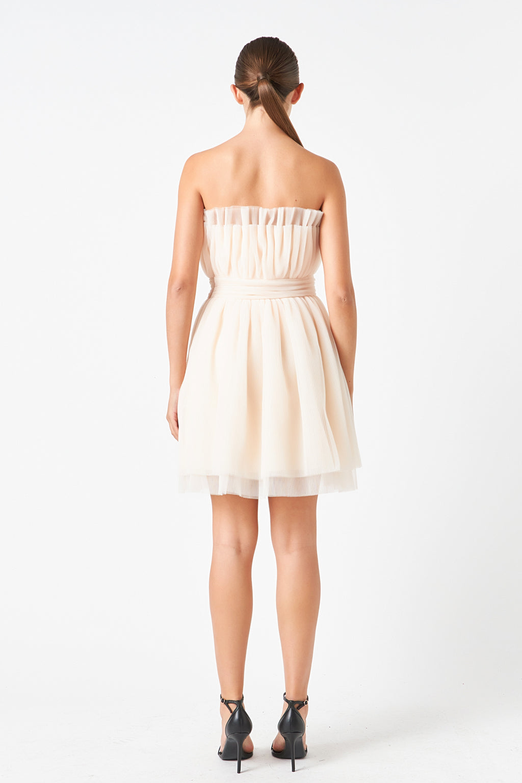 Strapless Mini Tulle Dress