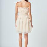 Strapless Mini Tulle Dress