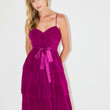 Tulle Tiered Midi Dress