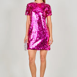 Circle Sequins Mini Dress