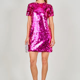 Circle Sequins Mini Dress
