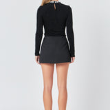 Embellished Slub Top