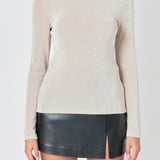 Embellished Slub Top