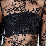 Sequins Embroidered Mini Dress