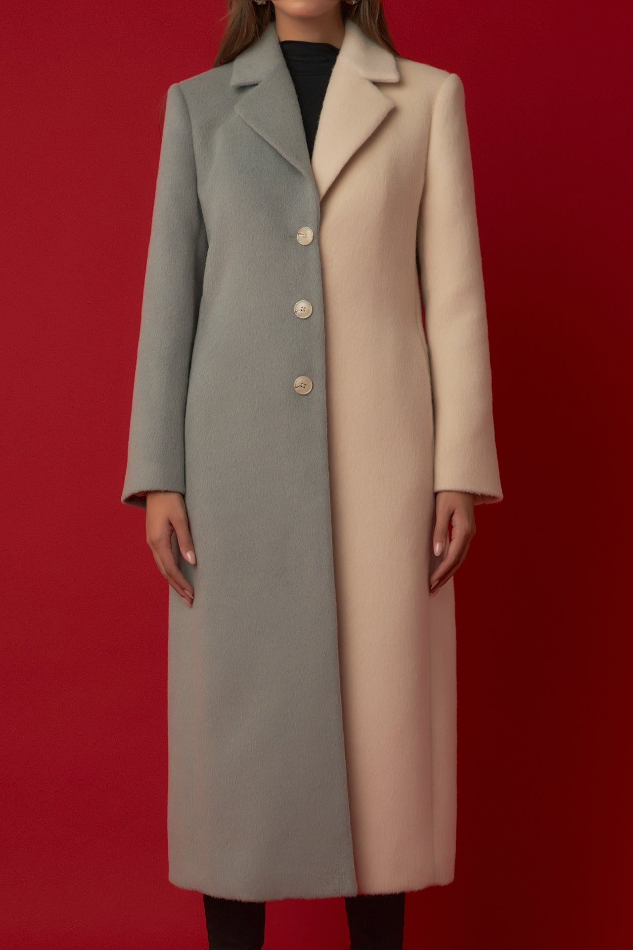 Colorblock Maxi Coat – Endless Rose