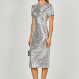 Sequins Short Sleeve Maxi Dress