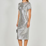 Sequins Short Sleeve Maxi Dress