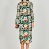 Floral Embroidered Midi Dress