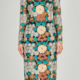 Floral Embroidered Midi Dress