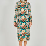 Floral Embroidered Midi Dress