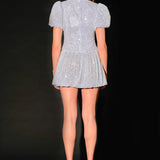 Sequin Bubble Skirt Mini Dress