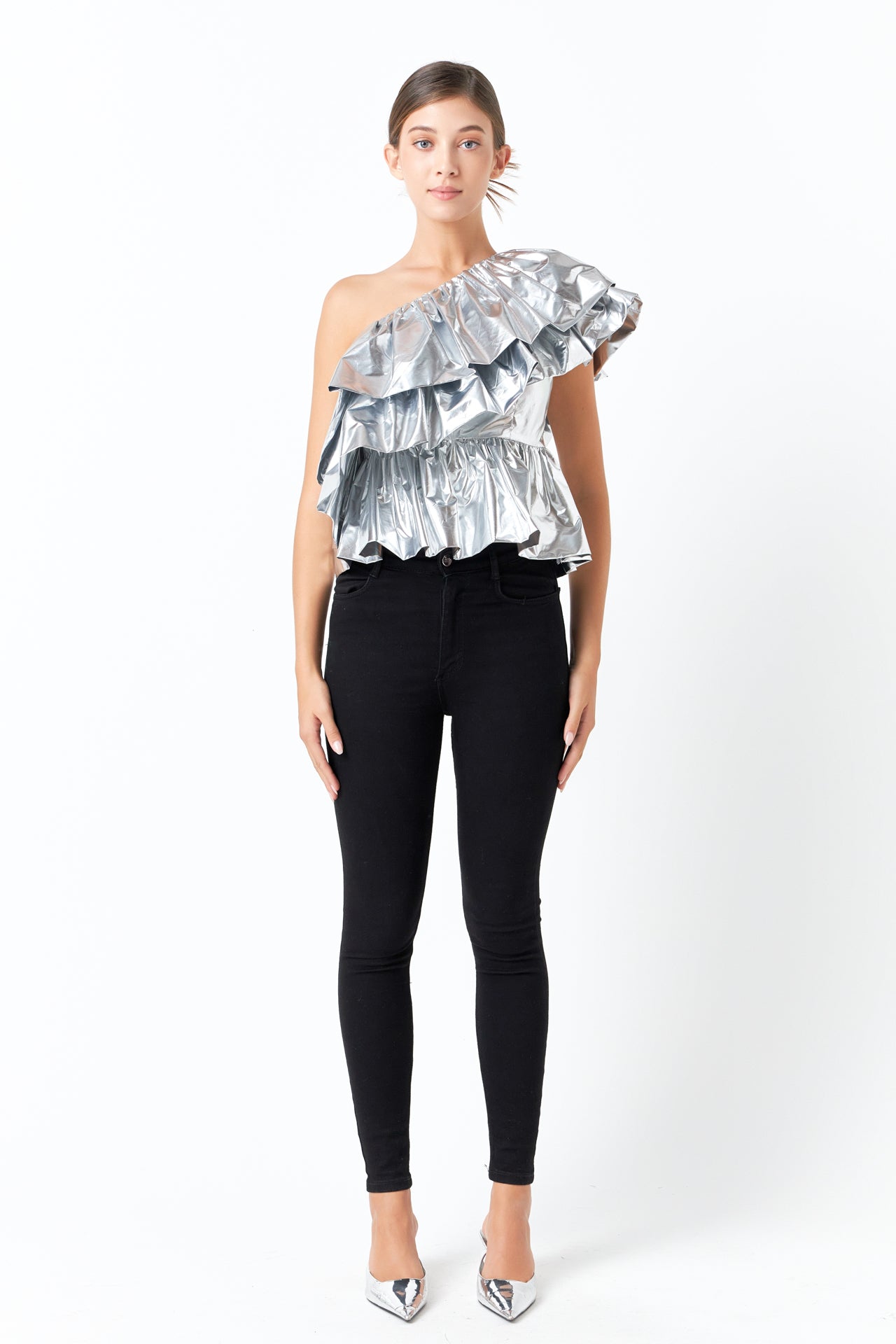 Endless Rose - Metallic Tiered Top - Tops in Women's Clothing available at endlessrose.com