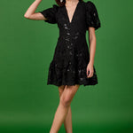 Endless Rose Sequins Lace Mini Dress White / M Endless Rose Sequins Lace Mini Dress White / M