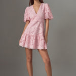 Endless Rose - Sequined Lace Mini Dress PINK / XS Endless Rose - Sequined Lace Mini Dress PINK / XS