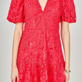 Sequins Lace Mini Dress