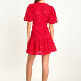 Sequins Lace Mini Dress