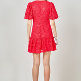 Sequins Lace Mini Dress