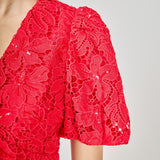 Sequins Lace Mini Dress