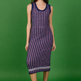 Check Sweater Maxi Dress