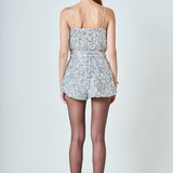 Sequins Cowl Romper