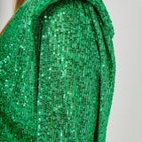 Sequins Long Sleeve Shift Mini Dress