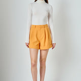 Pintucked Shorts