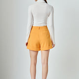 Pintucked Shorts