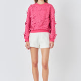 Floral Lace Sweater