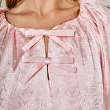 Sheen Bow Detail Mini Dress