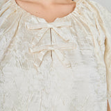 Sheen Crinkle Bow Detail Top