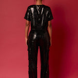 Sequins Cropped Top