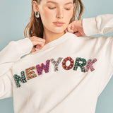 New York Embellished Sweatshirt