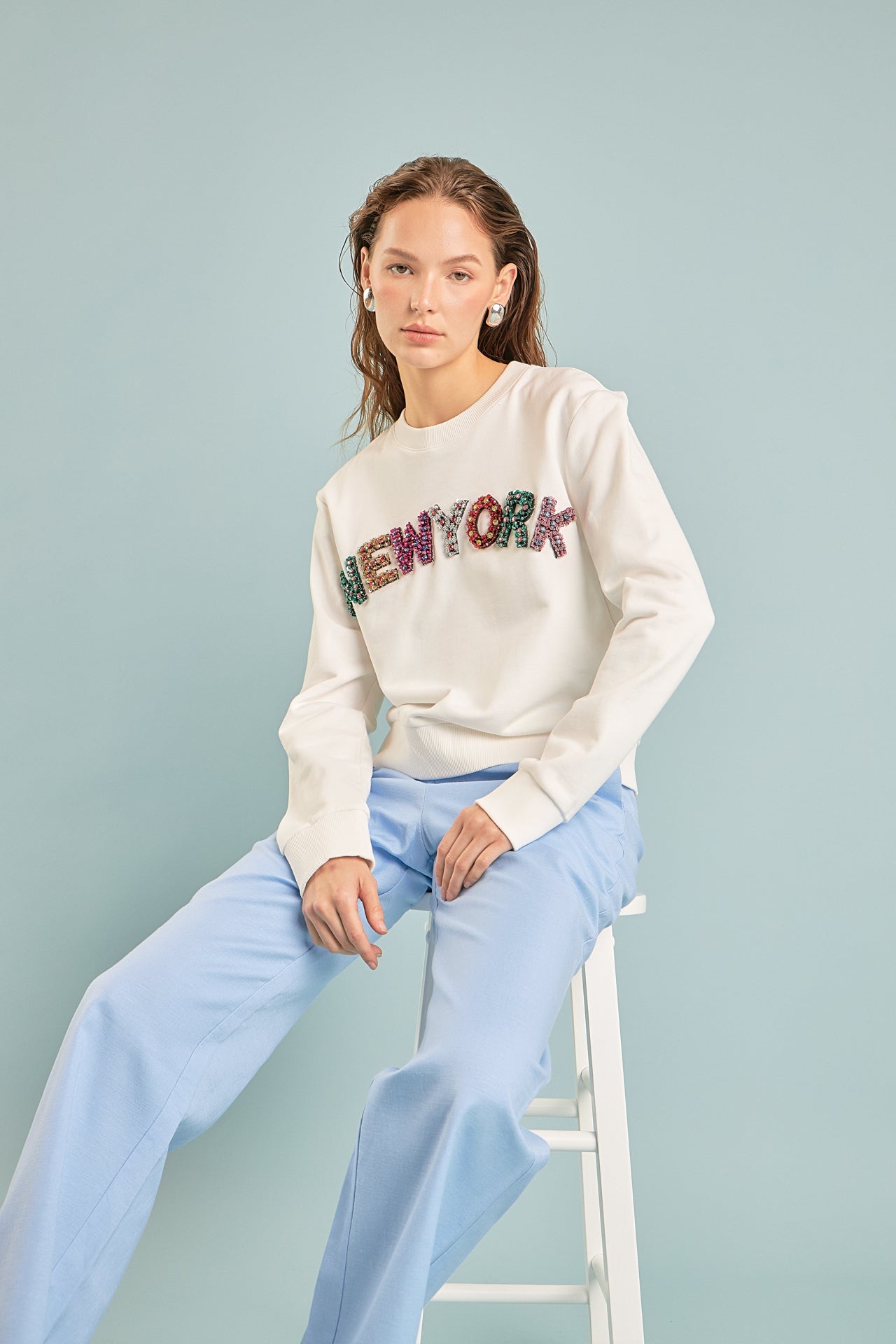 Shop the New York Embellished Sweatshirt from Endless Rose
