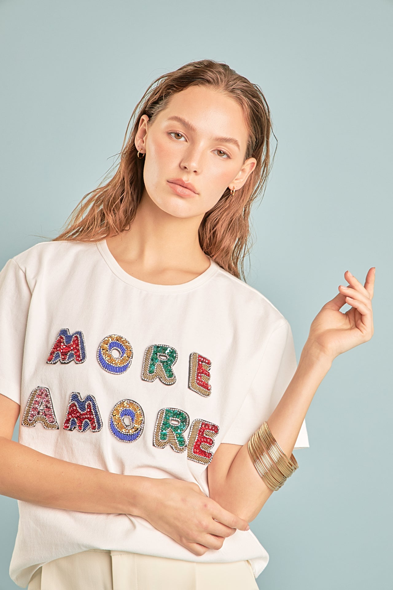 Shop the More Amore Embellished Sweatshirt from Endless Rose