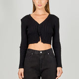 Long Sleeve Ruffled Knit