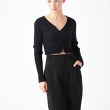 Long Sleeve Ruffled Knit