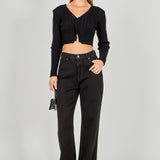 Long Sleeve Ruffled Knit