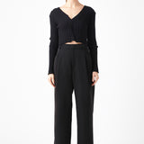 Long Sleeve Ruffled Knit