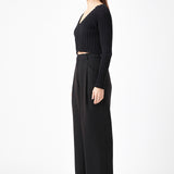 Long Sleeve Ruffled Knit