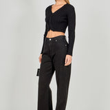 Long Sleeve Ruffled Knit