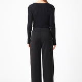 Long Sleeve Ruffled Knit