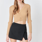Long Sleeve Ruffled Knit