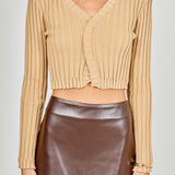 Long Sleeve Ruffled Knit