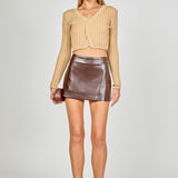Long Sleeve Ruffled Knit