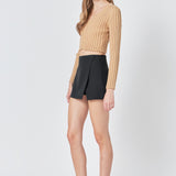 Long Sleeve Ruffled Knit