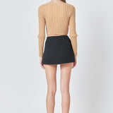 Long Sleeve Ruffled Knit