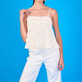 Ruffled Sleeveless Top