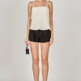 Ruffled Sleeveless Top